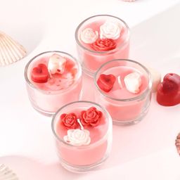 ANWYN White & Red 4 pieces Jar Candle-56