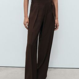 MANGO Women Pleated Trousers-image-60