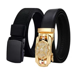 Niddleman Men Pack Of 2 Textured Belt-picture-29