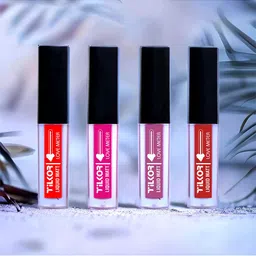 TILKOR Set Of 4 Love Meter Liquid Lipstick - 6 ml Each - Red-Pink-Purple-Maroon-58