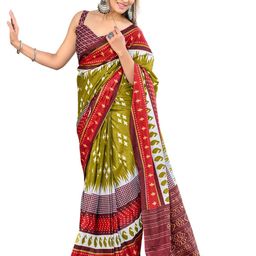 HMP Fashion Batik Ikat Saree-image-98