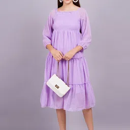 JC4U Women Off-Shoulder Fit & Flare Midi Dress-image-76