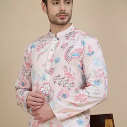 Anouk Rustic Floral Printed Mandarin Collar Kurta-image-13