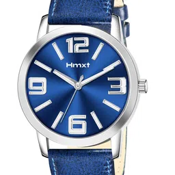 HMXT Men Printed Dial & Leather Straps Analogue Watch HMXT-162-40