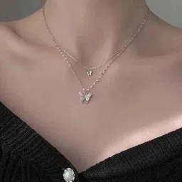 Adornity Women Silver Necklace and Chains-23
