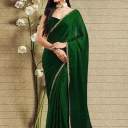 LOROFY Embellished Pure Silk Beads And Stones Saree-picture-3