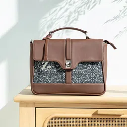 ZOUK Printed Structured Satchel-6
