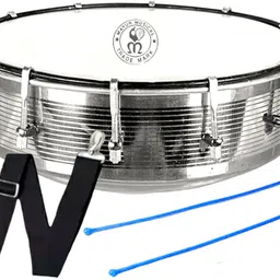 mayur musical Tasha Drum Steel Nasik Dhol with 2 Stick and Belt Dholak 14 Inch Conga-picture-9