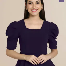 Mast & Harbour Women Pack Of 2 Puff Sleeves Peplum Top-picture-44