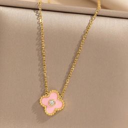 Estailo fashion Gold-Plated Artificial Stone Studded Necklace-image-85