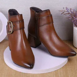 Metro Women Block Heel Regular Boots-image-65