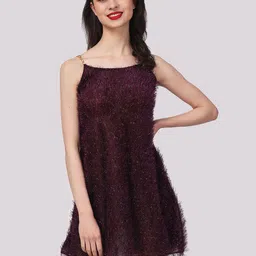 lola  dola Lola Dola Self Design A-Line Mini Dress-picture-11