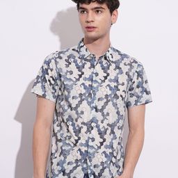 Being Human Men Classic Slim Fit Opaque Printed Casual Shirt-picture-9