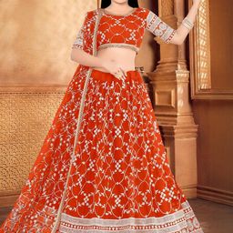 F Plus Fashion Net Semi-Stitched Lehenga Choli-picture-42