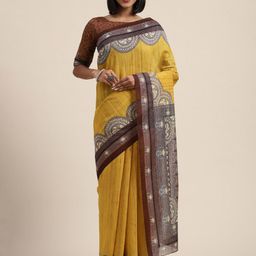 DIVASTRI Ethnic Motifs Mysore Silk Saree-image-82