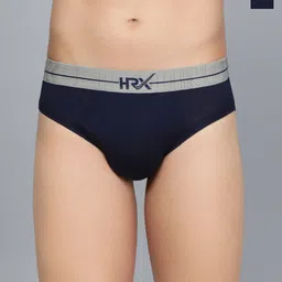 HRX by Hrithik Roshan Pack Of 2 Pure Cotton Basic Briefs HRX_BRF_002_NVY/GR/_2PC-NAVY-image-39
