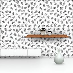 ArtzFolio Printed UV-Resistant Anti-Bacterial Hand Drawn Lattice Peel & Stick Wallpaper-image-8