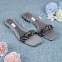 Mochi Women Printed Open Toe Flats-19
