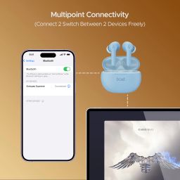 boat Airdopes Supreme w/ 4 Mics AI ENx Tech, 50 HRS Playback,Multi Point Connectivity Bluetooth Headset image 4