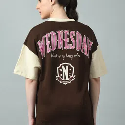 CORSICA Women Typography Printed V-Neck Drop-Shoulder Sleeves Bio Finish T-shirt-picture-9