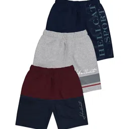 HELLCAT Boys Typography Printed Shorts-3