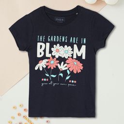max Girls Printed Applique T-shirt-image-74