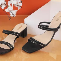 Metro Women Open Toe Block Heel Sandals-10