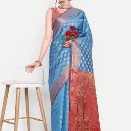 jayant creation Blue Art Silk Barasi Sarees-picture-25