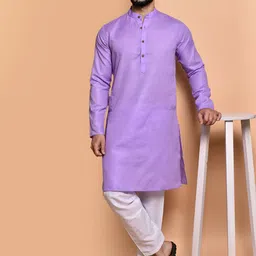 PRINTCULTR Men Regular Pure Cotton Kurta with Trousers-picture-10