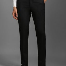 Louis Philippe Men Checked Slim Fit Trousers-image-80