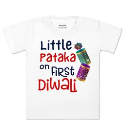 Arvesa Kids Typography Printed Applique T-shirt-picture-13