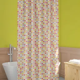 ArtzFolio Beige & Pink Printed Waterproof Shower Curtain-image-84