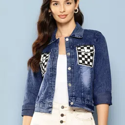Aarika Washed Lightweight Crop Denim Jacket-image-16