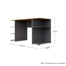 HEXA RED Grey Engineered Wood Study Table For Work From Home Students & Computer Table image 2