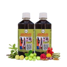 ADIVASI BHRINGRAJ HERBALS Set Of 2 Bhringraj Herbal Hair Oil With Amla - 500 ml Each-31