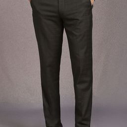 Louis Philippe Men Slim Fit Textured Formal Trousers-image-104