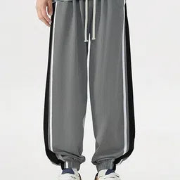 R.Code by The Roadster Life Co. Men Striped Relaxed-Fit Mid-Rise Joggers-image-85