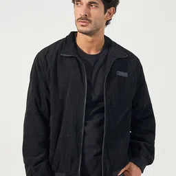 Styli Men Corduroy High Neck Zipper Jacket-picture-53