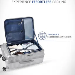 Safari Select Recoil Set Of 2 Silver Top Open Polycarbonate with TSA Lock Trolley Bag image 3