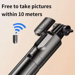Hold up 63" Long Selfie Stick Tripod with Fill light Bluetooth Remote for Mobile Phones 360 Degree Stable Durable Portable Extendable Detachable Bluetooth Remote Bluetooth Selfie Stick image 4