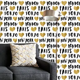 ArtzFolio Printed UV-Resistant Anti-Bacterial Typographic City Names Pattern Peel & Stick Wallpaper-image-21