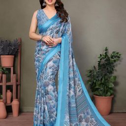 HERE&NOW Ethnic Motifs Printed Saree-picture-40