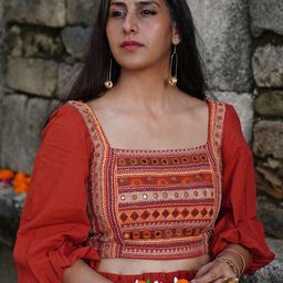 OKHAI Embroidered Pure Cotton Nritya Top-image-32