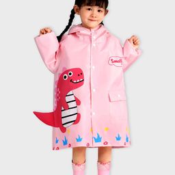 Little Surprise Box LLP Kids Baby Pink Dino Park Raincoat-image-26