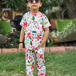 ALANTA Boys Printed T-shirt with Trousers-40