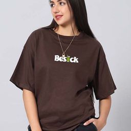 Besick Graphic Printed Round Neck Drop Shoulder Sleeves Cotton Oversized T-shirt-picture-48