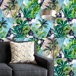 ArtzFolio Printed UV-Resistant Anti-Bacterial Tropical Leaves And Palm Trees Peel & Stick Wallpaper-image-72