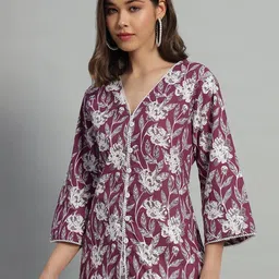HISHAM Women Floral Print Cotton Top-image-23