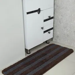 Saral Home Brown & Grey Striped Rectangular Runner-image-79