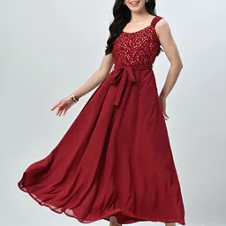 ALL WAYS YOU Embellished Georgette Maxi Dress-image-13